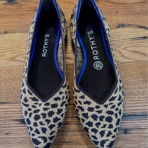 Rothy's Black and Tan Animal Print Flats